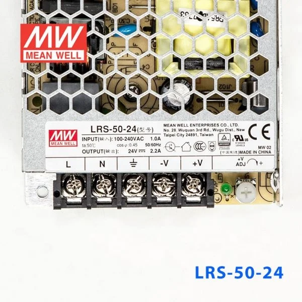 LRS-50-24 52.8W 24V/2.2A Operating altitude up to 5000 meters AC-DC Single Meanwell Switch Power Supply