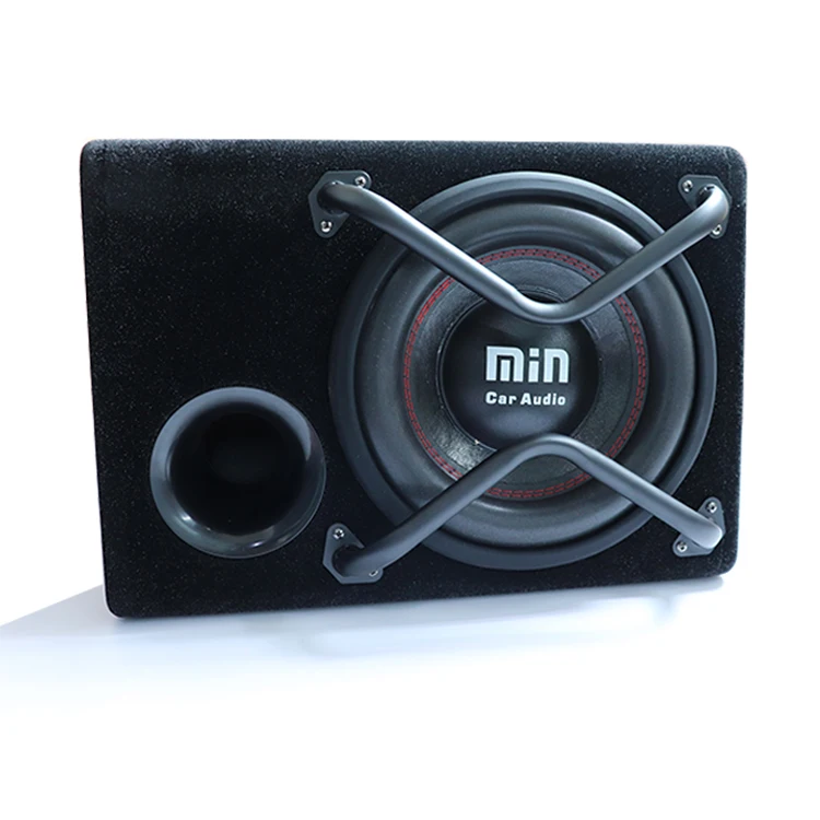 Professional 10 inch trapezoid speaker subwoofer with amplifier active car subwoofer enclosure
