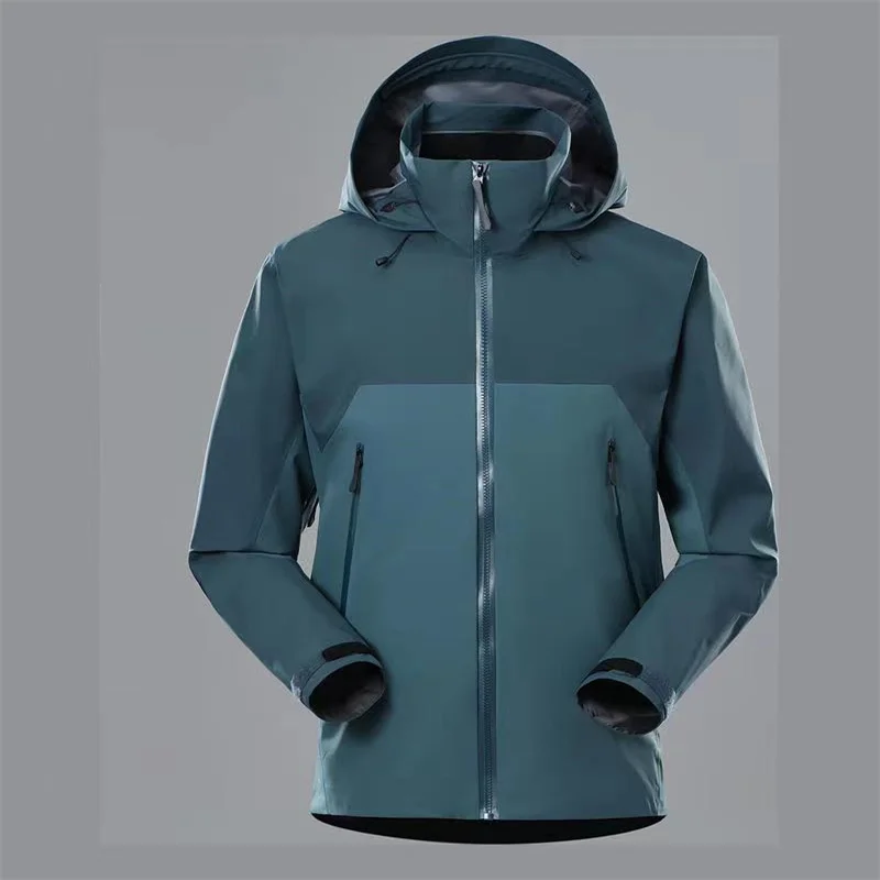 Leisure Style Smart Casual Navy Black Gray Windbreaker Jacket of  Hoodie Water Repellent Jacket for Men