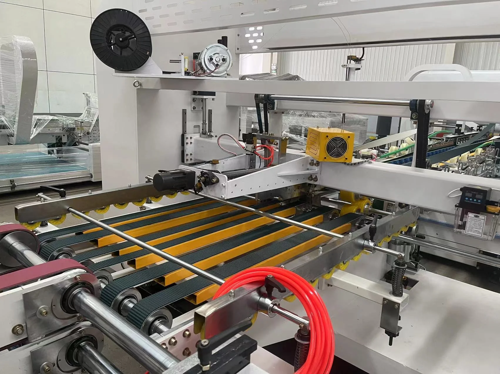 manufacturing packaging machines carton box folding gluing stapler machine paper processing machinery