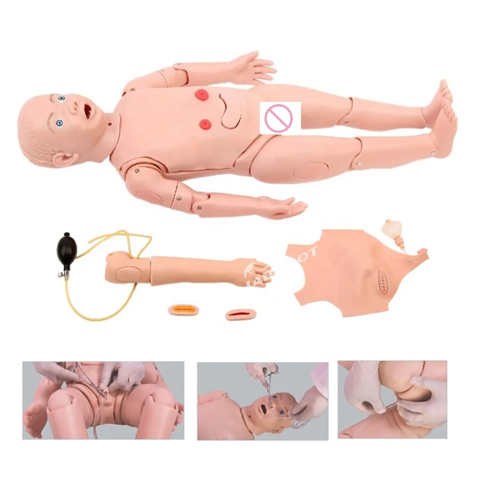 Multi-functional Three Years Old Children Nursing Care Training Manikin Anatomical Model of Paediatrics