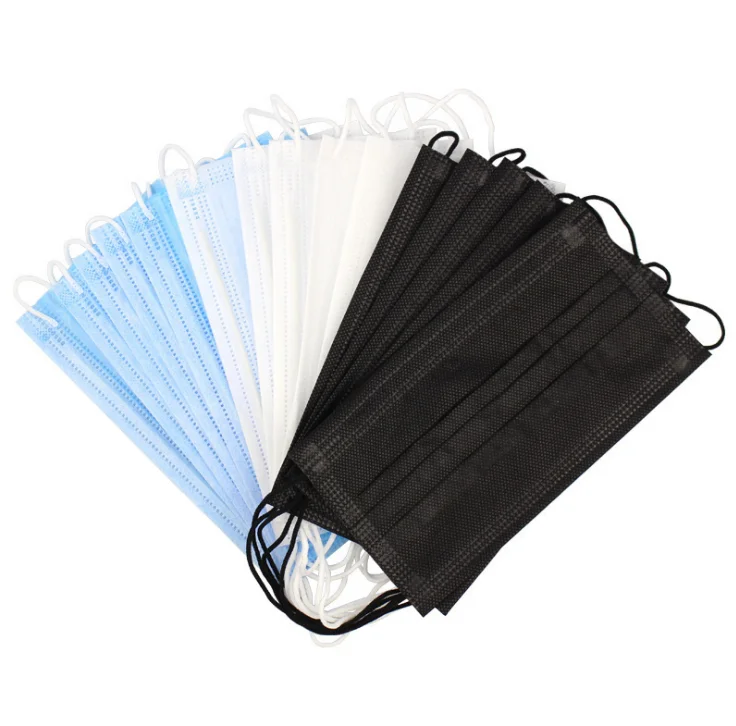 Private Label Black Colores Surgical Disposable Medical Facemask Mascarilla
