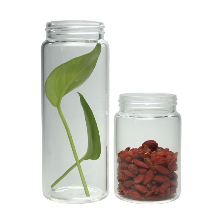 Large Diameter Glass Vial High Borosilicate Glass Bottle for Spice
