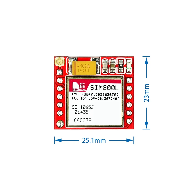 Наименьший SIM800L GPRS GSM модуль Micro Sim карта основная плата четырехдиапазонный TTL последовательный порт с