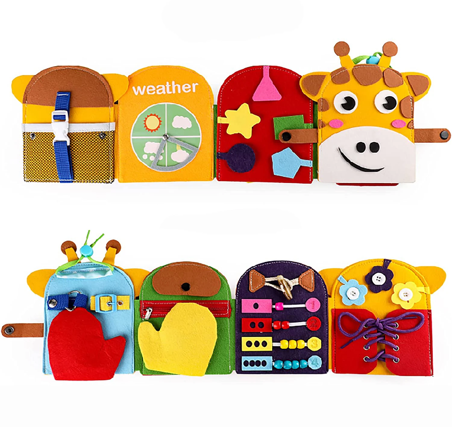 Children Quiet felt busy book Montessori learning book for babies toddlers and younger kids for sensory and creative play