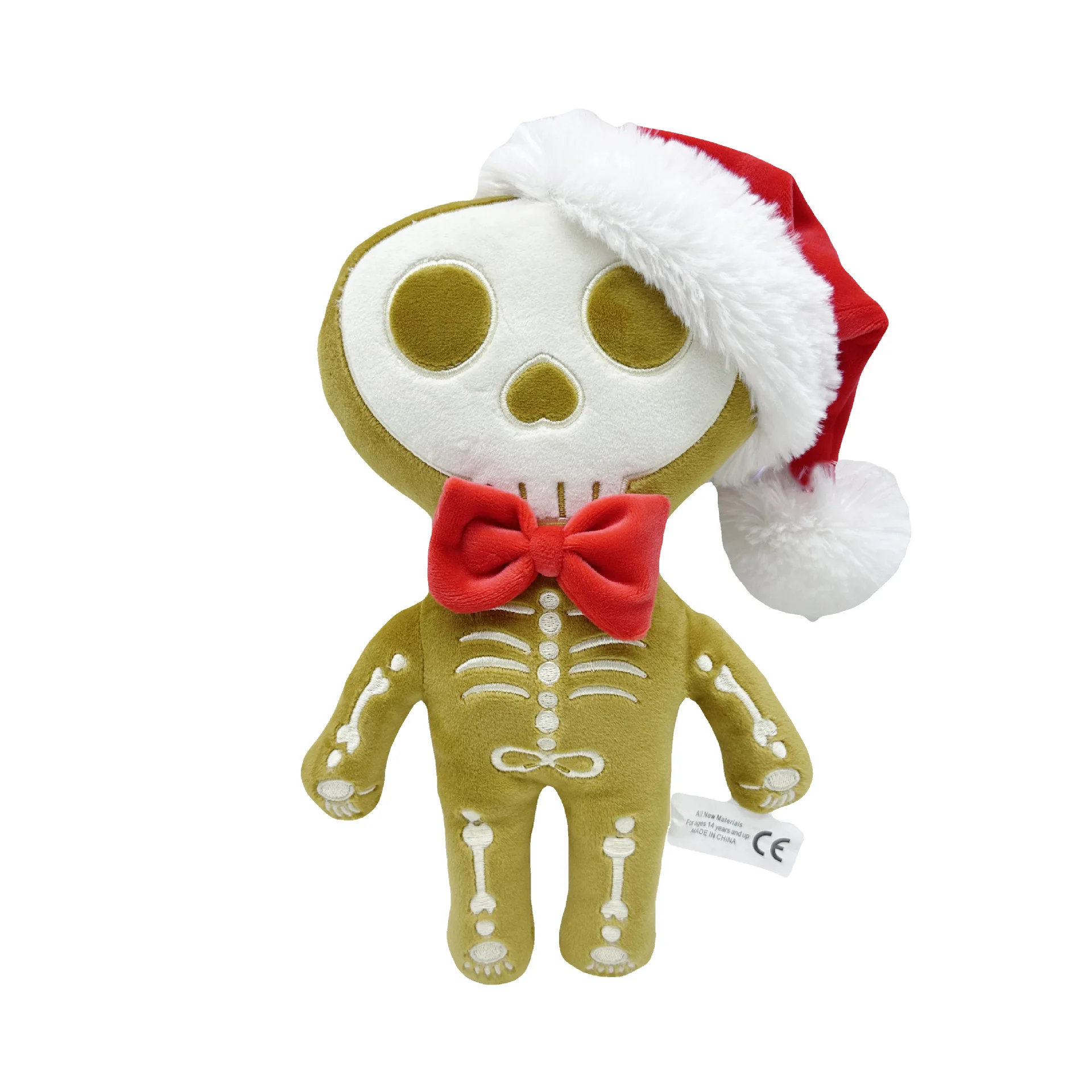 Customized Skeleton Christmas Gingerbread Man Skeleton Doll Plush Toys for Halloween