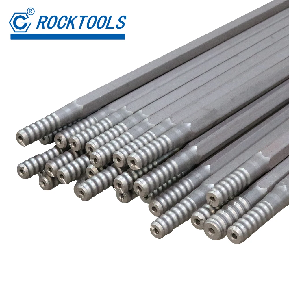 R32 Hex32 T38 Threaded Rock Drill Extension Drifting Drill Rod for Underground Mining