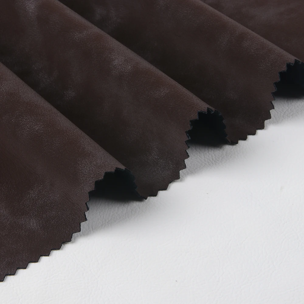 OEM Supplier Thick 30% Pu 70% Polyester Leather Fabric Custom Color Faux Leather For Clothes