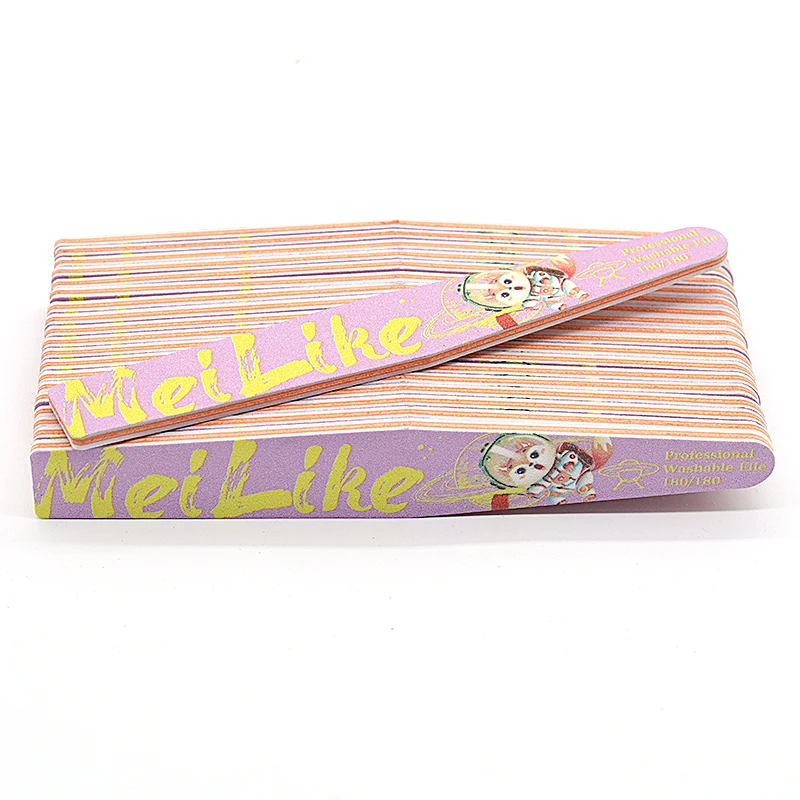 Manicure bulk supplies double sided square diamond 80/80 washable emery board 100/180 nail file professional