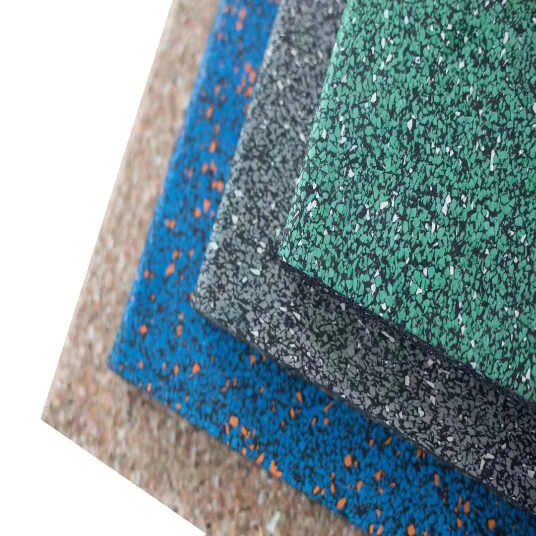 Colorful 100% EPDM elastic shock absorption Rubber gym floor