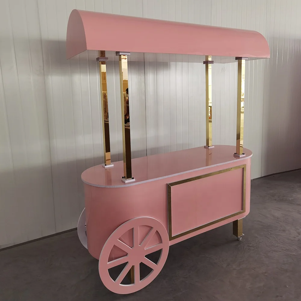 Manufacturer Price  odern Popular Design Acrylic Candy Cart Gold Candy Cart From Wedding Furniture Suppliers