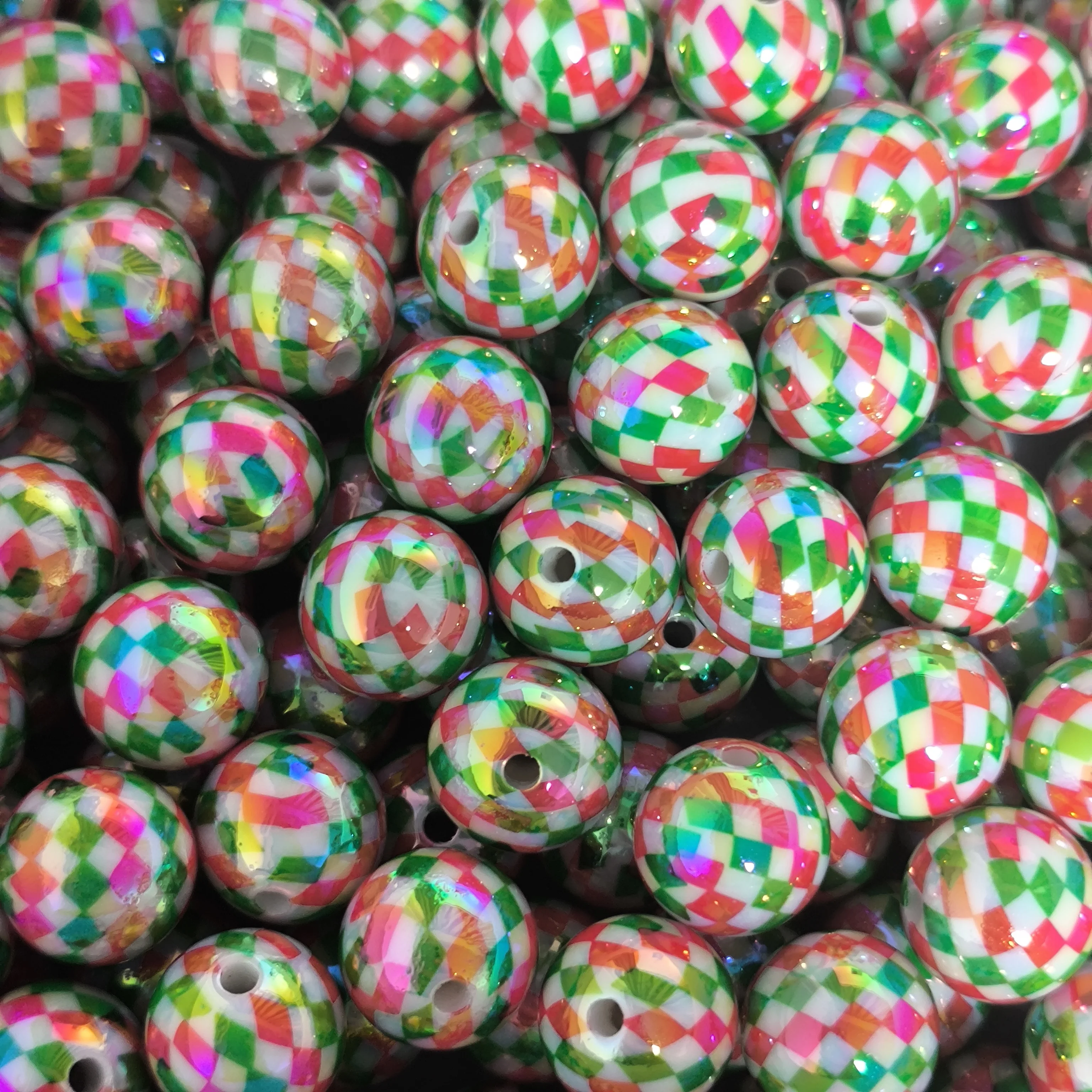2024 New Wholesale 16 mm Pom Pom Fluffy Hard Beads and in Solid Colors, Random Mix, Large