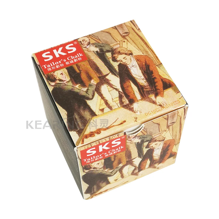 SKS iron on vanishing white triangle tailor chalk for temporary marking design fabric garments  DC10