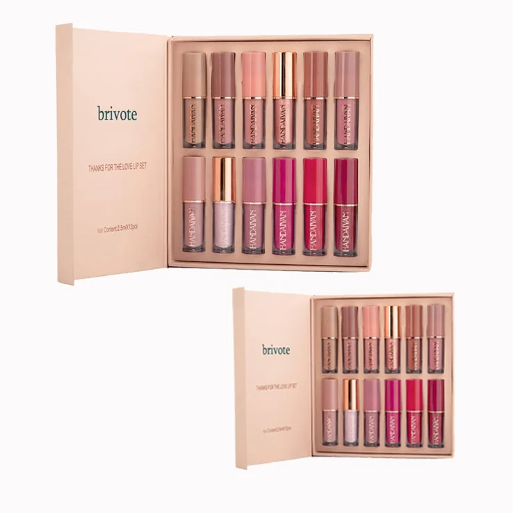 Профессиональная Подарочная бумажная коробка Brivote для хранения косметики блеска губ помады упаковка макияжа