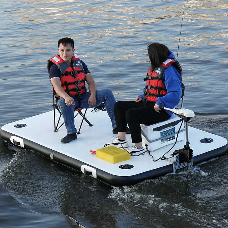 Inflatable swimming water cushion floating dock  fishing and sunbathing platform