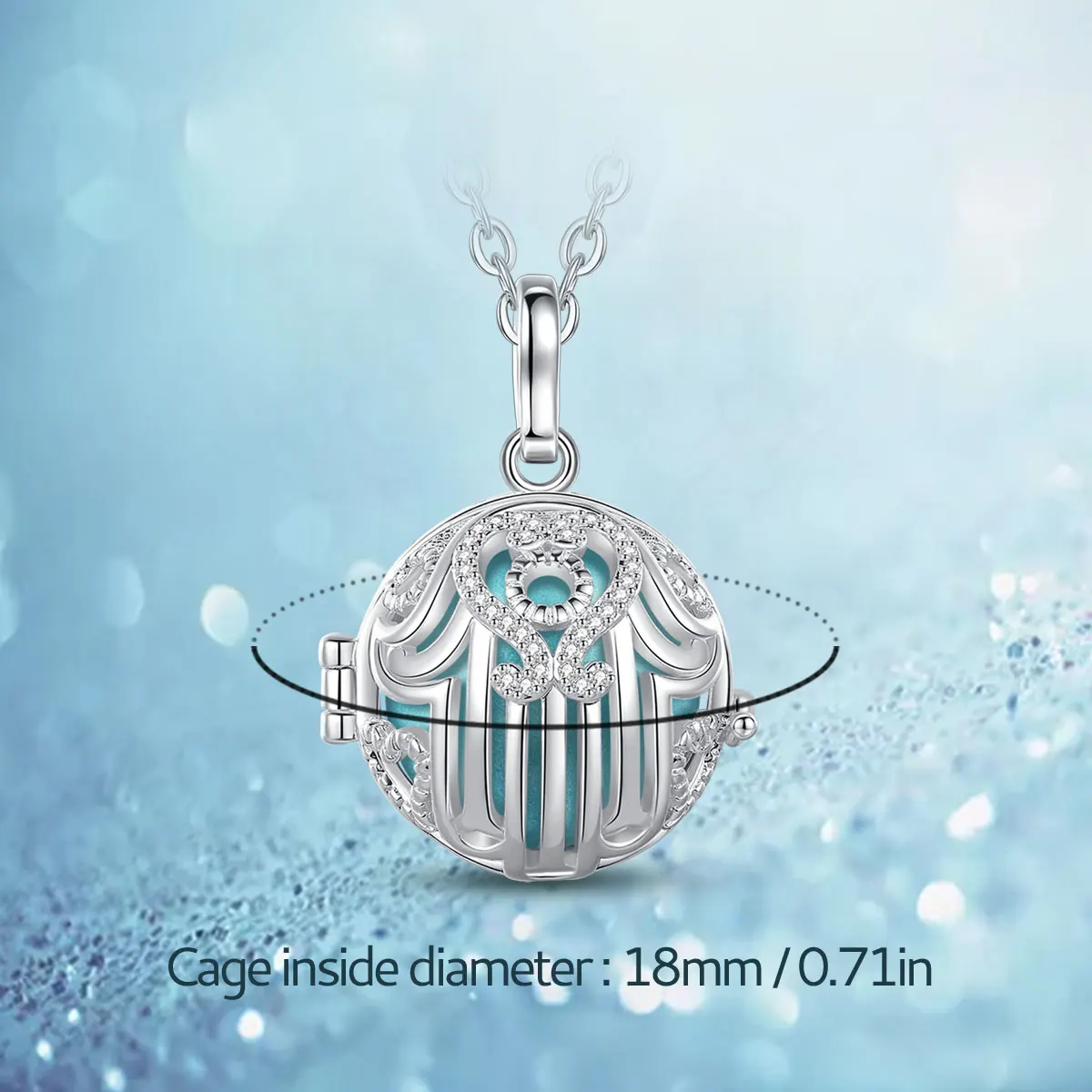 Angel Wing Crystal Angel Callers for Christmas Gift Chime Ball Bell Mexican Bola Pendent Harmony Bola Ball