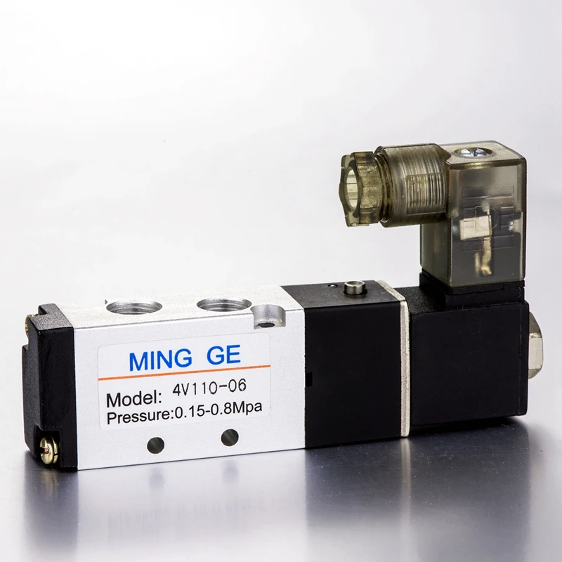 4V210-08 5/2 Way Pneumatic Solenoid Directional Valve 12V 24V 110V 220V Air Control Solenoid Valve Pneumatic Solenoid Valve