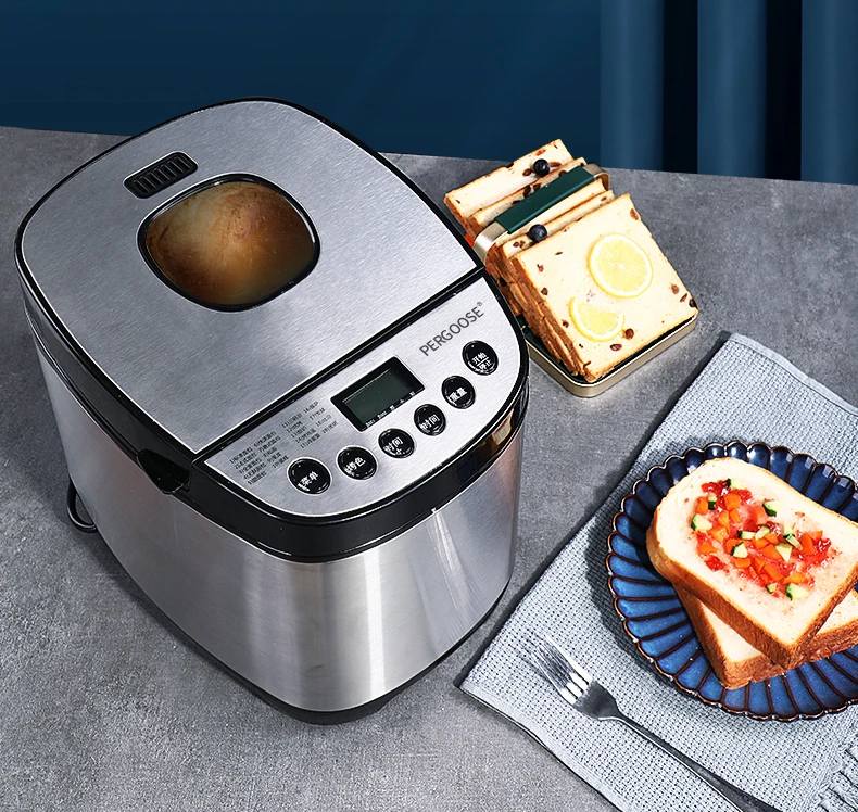 2.0lb Stainless Steel Electric Small Bread Maker Machine Automatic Bread Maker For Home