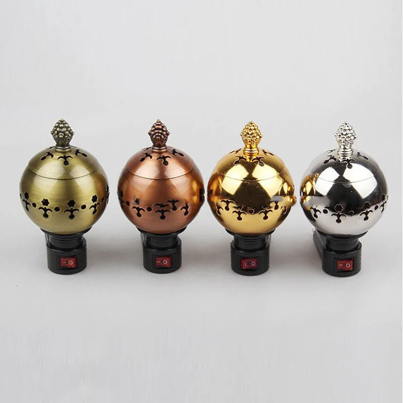 Arab Middle East Hot-selling Fast Plug-in Iron Electric Incense Burner Classic Ball Shape Four Colors Optional