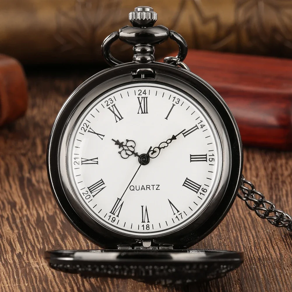 Antique Dragon Embossed Quartz Pocket Watch for Men Necklace Pendant Clock Pocket Watches men Jewelry Gift Christmas gifts