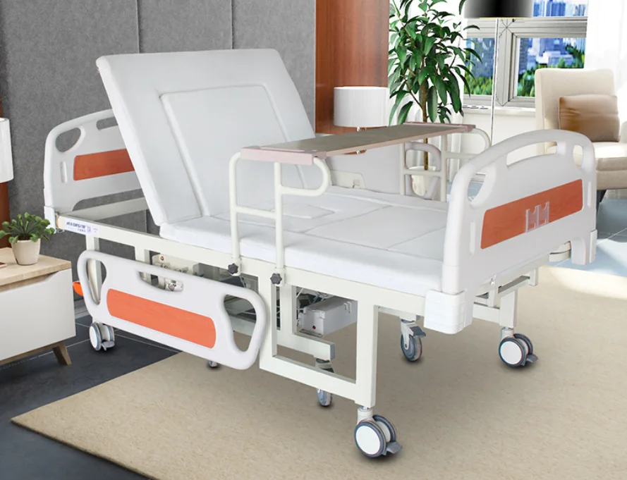 Medical Electric Disabled Elderly Hospital Home Care Nursing Medical Bed With Separate Wheelchair