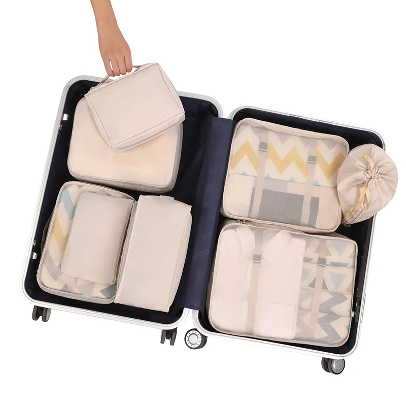 Wholesale Multipurpose Travel Luggage Storage Pouch Quality Organizer Bags 8pcs Packing Cubes Set For Clothes Suitcase