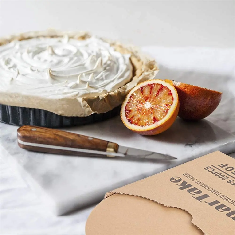 
High Temperature Silicone Baking Paper Greaseproof Custom Size Unbleached Round Parchment Paper Sheet 