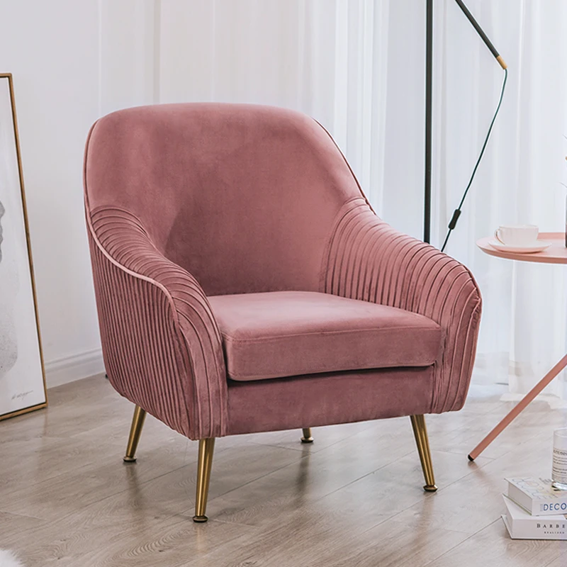 Single Sofa Chair Tufted Leisure Modern Furniture Velvet Armchair