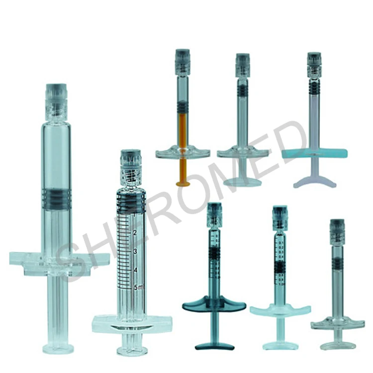 Luer lock 2ml 3ml 5ml syringes glass syringe 5ml for medical