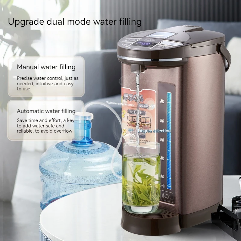 Factory Direct 7L Household Automatic Electric Thermos Pot Air Pot 304 Stainless Steel Kettle Electric For Boiling Water