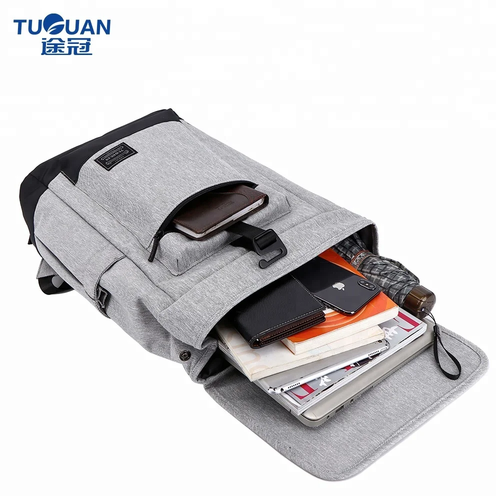
Guangzhou Backpack Manufacturer Wholesale Men Fabric Backpack School Bag 