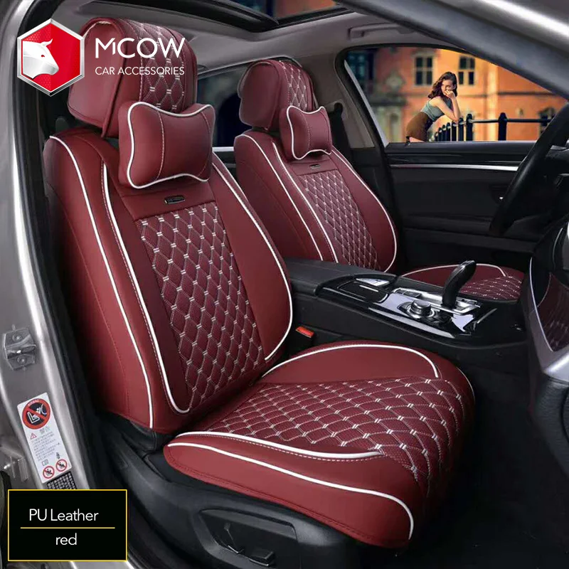 
Mcow Hot Sell In Amazon PU Leather Removable Car Seat Cover Fit For All Car Type 