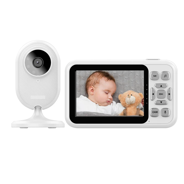 Smart 3.5' inch LCD Wireless Indoor Temperature Monitoring Two-way Audio Video Wifi Baby Monitor with Camera
