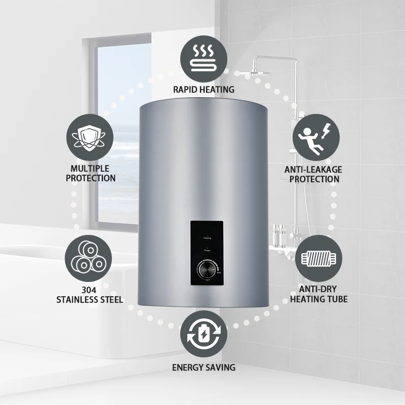 Anto High-end Electric Portable Storage Water Heater Ce Stainless Steel 2024 China Wall Mounted Water Heater