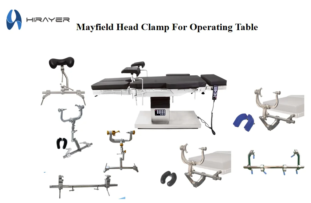 The universal attachment Head Frame Adapter A001 Mayfield to the operating table