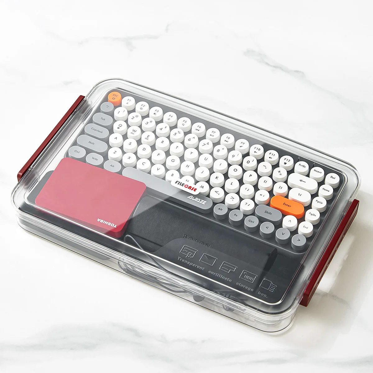 Large Size PET Transparent Document Storage Box Home Drawer A4 Classification Plastic Office Data Storage Container