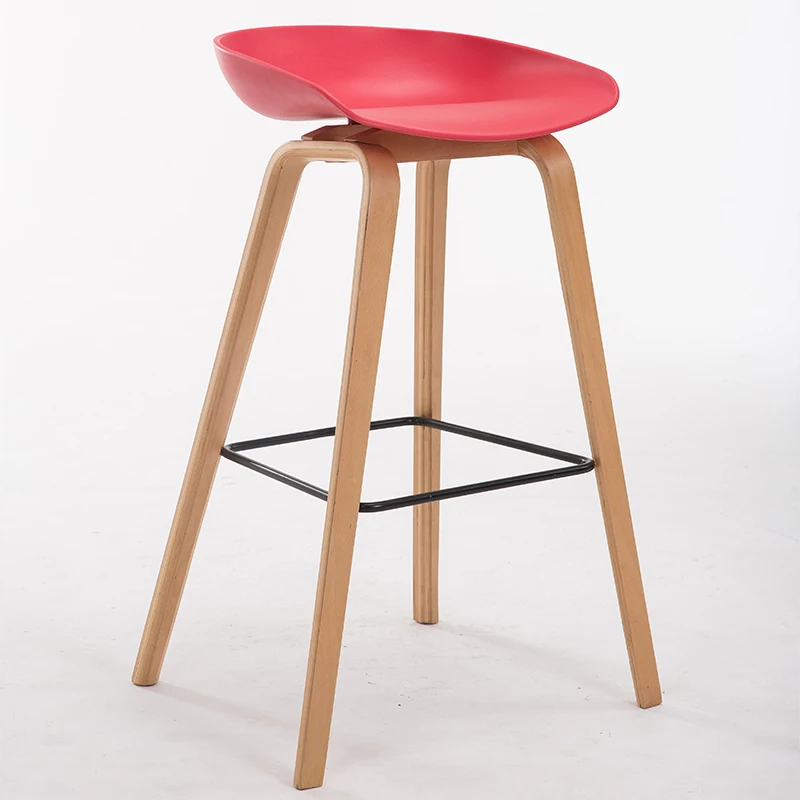 Retro Plastic Seat Restaurant Metal Bar Stool Chair