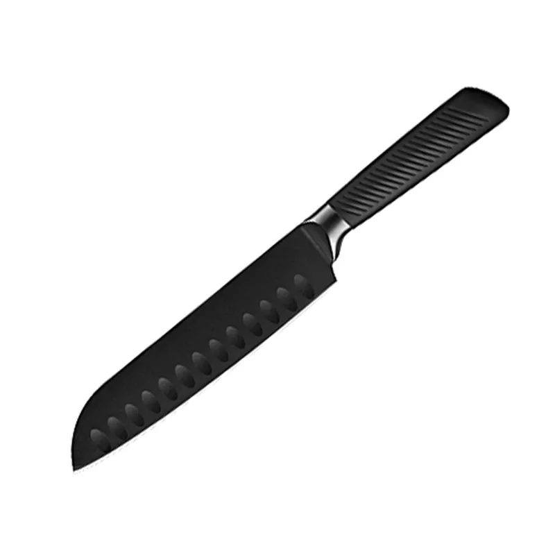 14PCS Hollow handle knife set 8 inch Slicer knives black kitchen professional chef Steak knife with sharpener