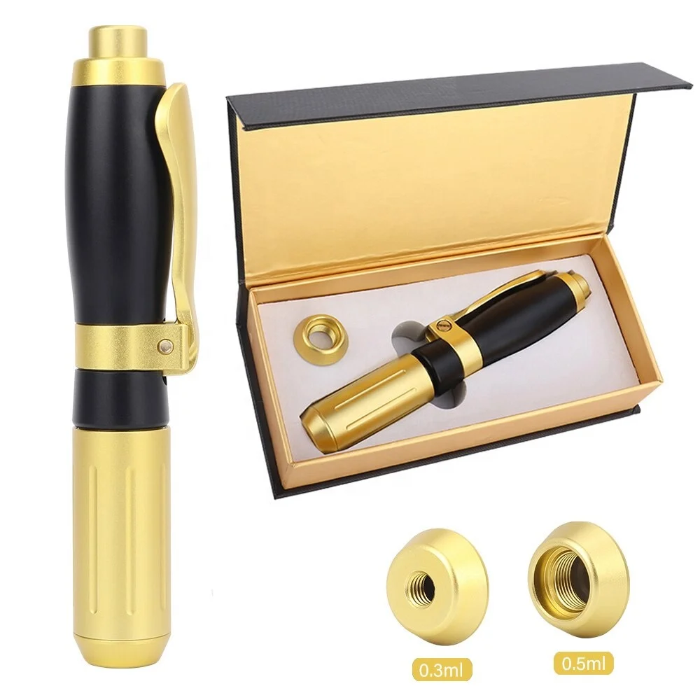 2 in 1 3ml 5ml Korea free ampoule syringe Automatic injector Facial cross linked hyaluronic Injection acid lips hyaluronic pen