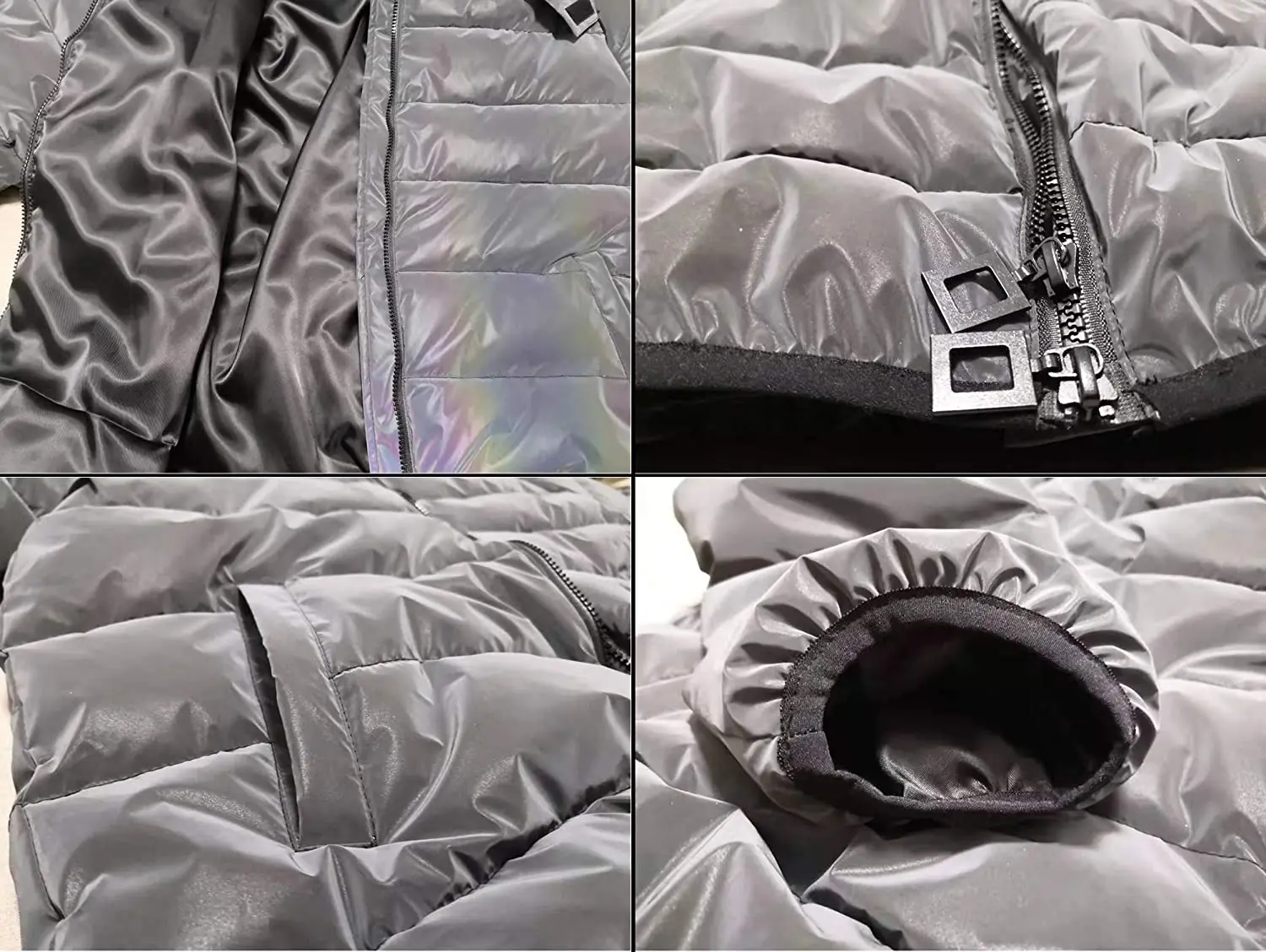 
Custom Logo Winter Puffer Jacket 3m Super Bright Reflective Jacket For Men 