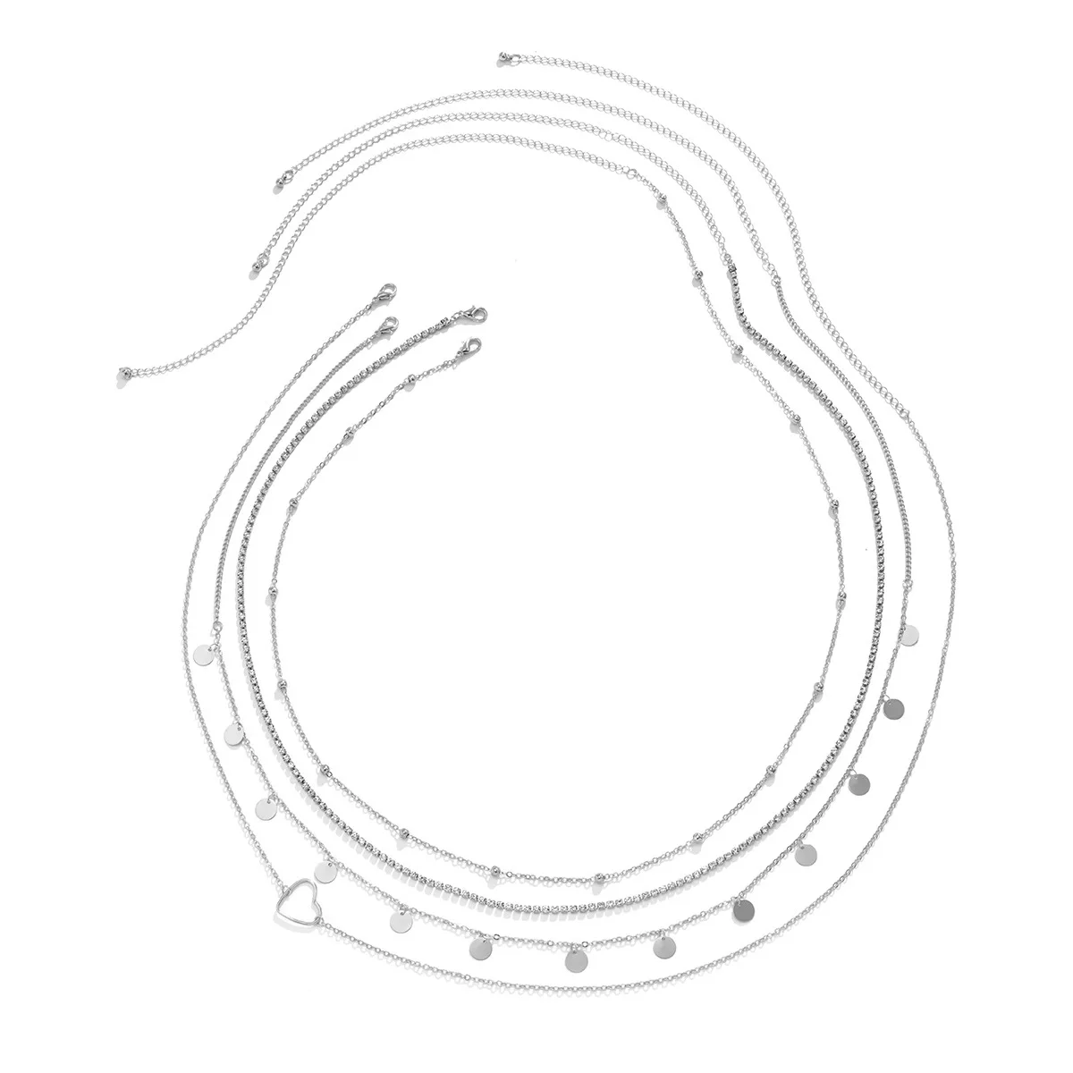 Europe and American sexy tassel sequin metal chain waist chain street body chain