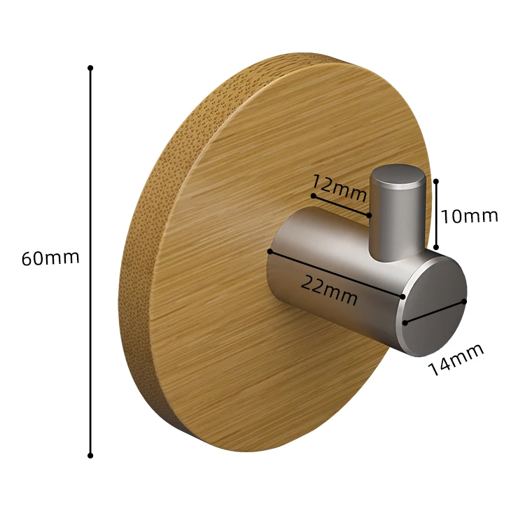 Hot Selling Removable Stainless Steel Living Room Bathroom Towel Clothes Key Hang Hooks