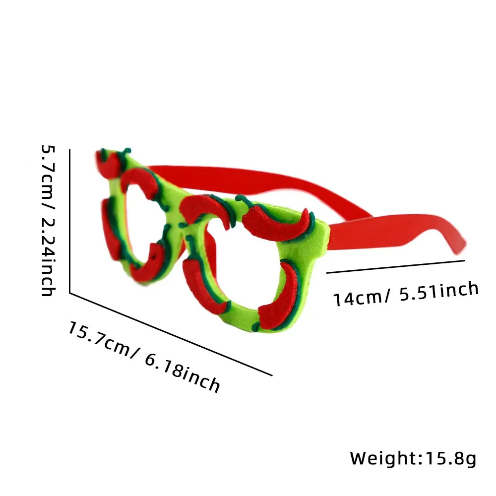 Mexico May 5 Carnival party felt happy cartoon chili glasses decoration 2024 supplies