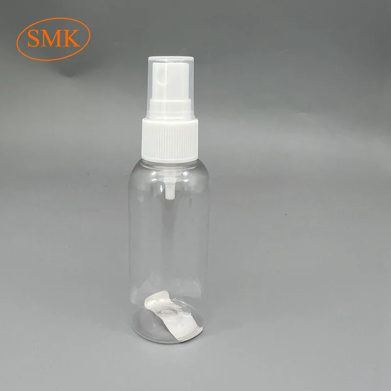 2 oz Transparent Boston Round Plastic Bottle