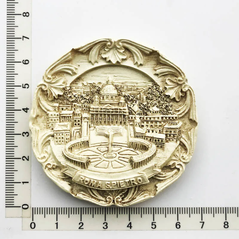 European countries around the world travel decorative arts and crafts antique resin painted magnet refrigerator sticker factory