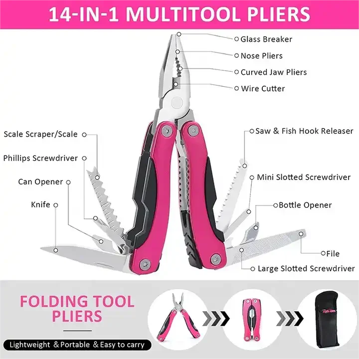 Manufacturers direct selling 54 PCS pink emergency roadside aid kit car emergency tool First Aid Kit for Vehicle