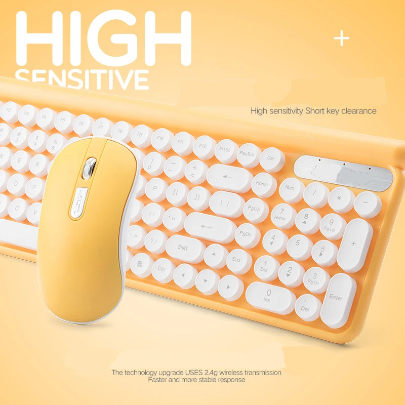 Mechanical waterproof laptop custom keyboards  computer colored wireless typewriter keyboard mouse combos