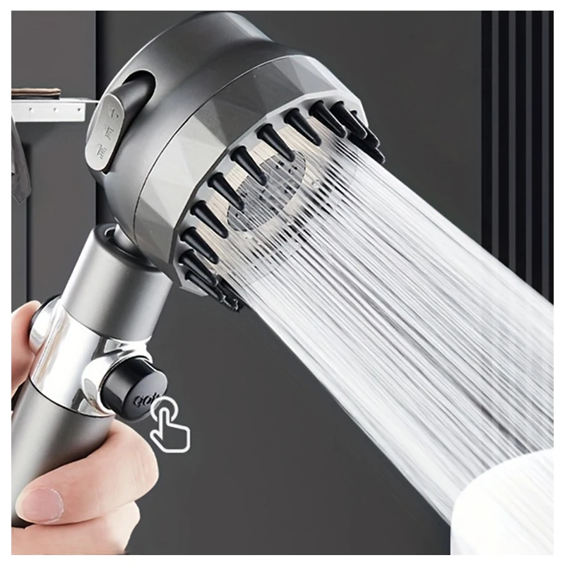 Luxury Hotel Supercharged Filter Shower Spray Three-Speed Shower Nozzle Bathroom Hand-Held Water Saving Shower Head