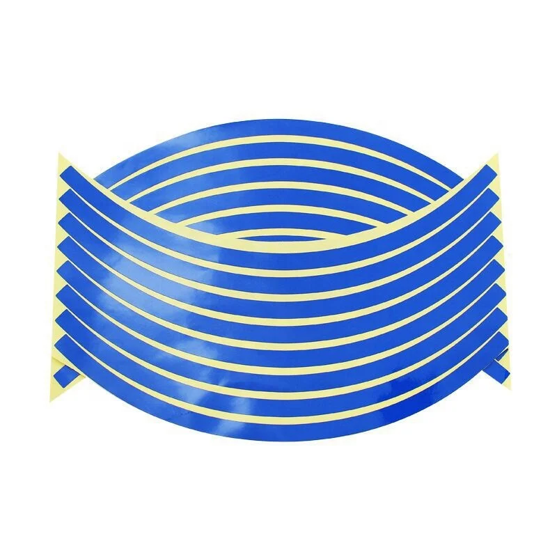 Colorful Hyper Spectrum Reflective Wheel Rim Tape Stripes Sticker Universal for 12'/18' Motor bike and Car Wheels