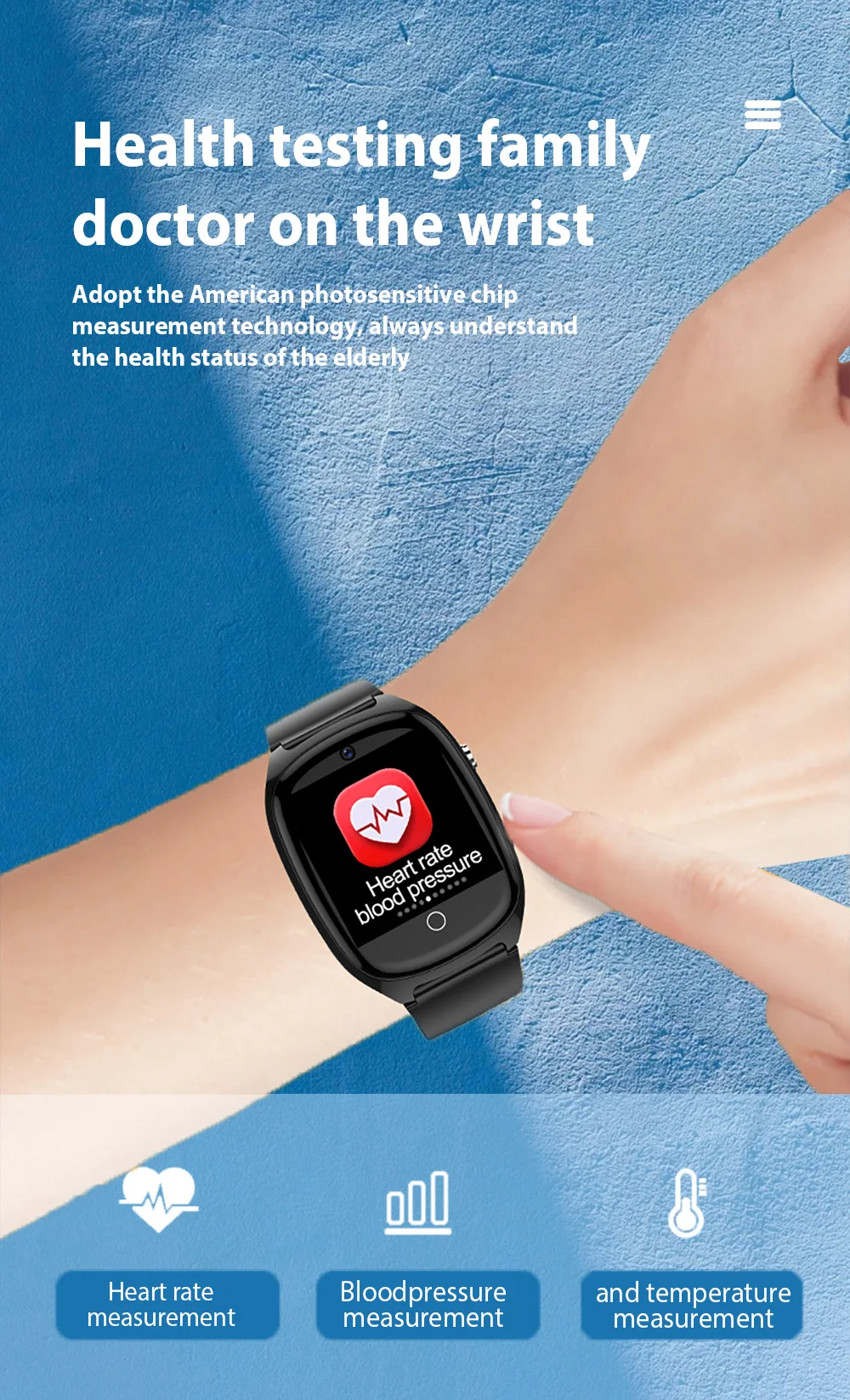 Medical Alert Systems Security Solution 4G Tracker Elderly Gps VD300 Call SmartWatch Location Fall Detection Monitor Smart Watch